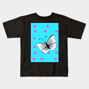 CUTE WHITE BUTTERFLY PAINTING Kids T-Shirt